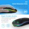 Wireless Bluetooth Mouse for Laptop, Rechargeale Computer Mouse 2.4GHz Optical (Bluetooth+USB A+USB C) Dual Receivers Mice- 1600DPI LED Quiet Click for Apple MacBook Laptop Tablet PC Computer,Black