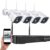 Wireless Security Camera System, Firstrend 8CH 1080P Wireless NVR System with 4 pcs 1.3MP IP Security Camera with 65 ft Night Vision and Easy Remote View, P2P CCTV for Home(No Hard Drive)