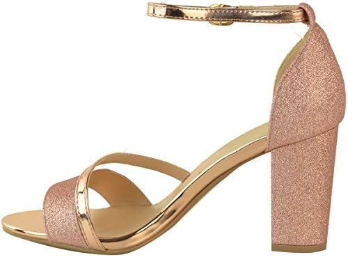 Womens Ladies Sparkle Glitter Strappy Diamante Low Mid Heel Sandals Wedding Bridal Prom Ladies Party