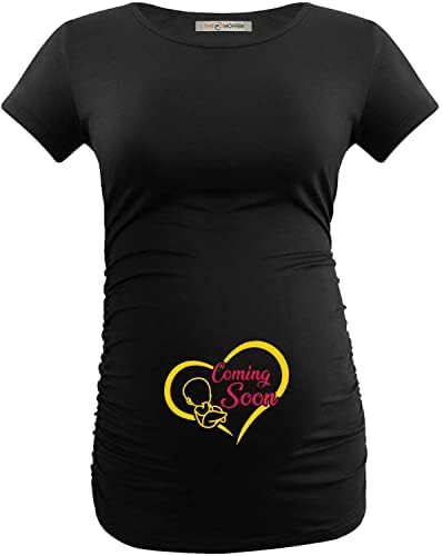 Women’s Maternity Shirt Tops – Pregnant Women Side Ruched Pregnancy Clothes