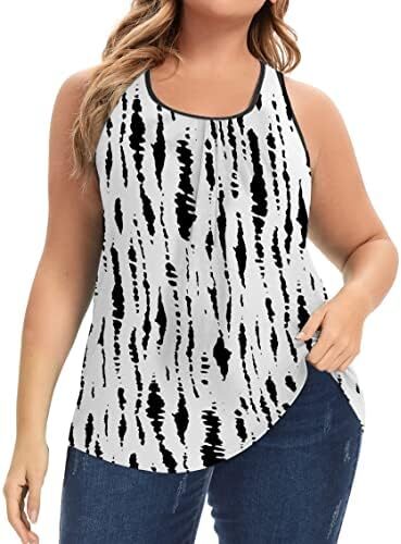Women’s Plus Size Workout Tank Tops Racerback Loose Fit Sport Athletic Tops Yoga Running Summer Shirts