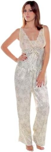 Women’s Printed Charmeuse Camisole Pajama Set #2053