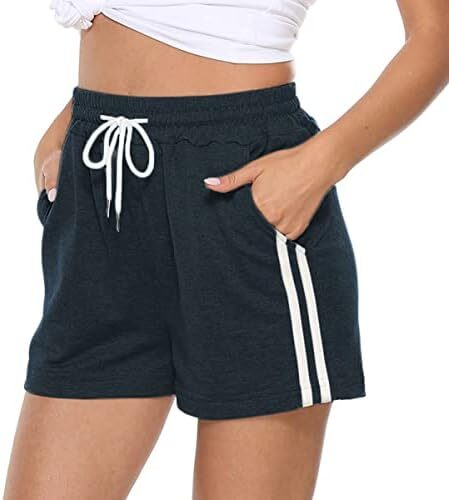 Women’s Sweat Shorts Cotton Drawstring Summer Workout Casual Lounge Shorts with Pockets