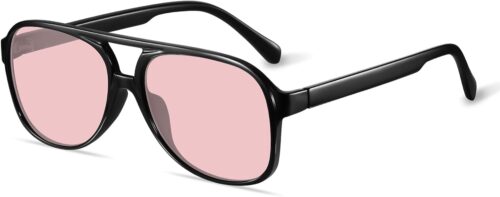 YDAOWKN Retro Aviator Sunglasses for Women Mens Large Frame Classic Vintage 70s Sun Glasses Aviators