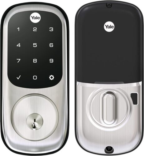 Yale Assure Lock Deadbolt, Satin Nickel Digital Touchscreen Keypad with Z-Wave and Backup Key for Front or Back Entry Door, YRD226-ZW2-619