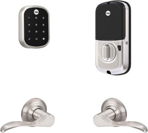 Yale Security B-YRD256-ZW-NW-619 Yale Assure Lock SL with Z-Wave with Norwood Works with Ring Alarm, Smartthings, and Wink Smart Touchscreen Deadbolt with Matching Lever, Key-Free, Satin Nickel