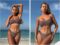 ZAFUL Bikini Set for Women Halter Strapless Ruched Color Block Trim Swimsuit 2 Piece Tie Side Bandeau Bathing Suits