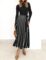 ZESICA Womens Spring Turtleneck Long Sleeve Sweater Dress Tie Waist Casual Loose Ribbed Knit A Line Midi Dresses