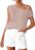 ZESICA Women’s Summer Off The Shoulder Knit Tops 2025 Casual Short Sleeve Oversized Shirt