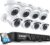 ZOSI 3K Lite Home Security Camera System with AI Human Vehicle Detection, H.265+ 8CH CCTV DVR and 8 x 1080p Wired Outdoor Indoor Bullet Dome Cameras, Remote Access, Alert Push (1TB Hard Drive)