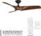 Zephyr Smart Indoor and Outdoor 3-Blade Ceiling Fan 52in Matte Black Distressed Koa with Adjustable CCT 2700K-3000K-4000K-5000K LED Light Kit and Remote Control works with Alexa, iOS or Android App