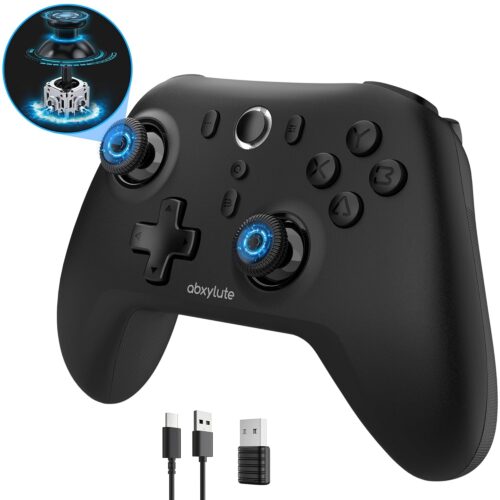 abxylute C6 Wireless PC Controller, Bluetooth Game Controller – Hall Triggers & Joysticks for Windows PC, Nintendo Switch Pro/OLED/Lite, Steam Deck, Android TV/Mobile, iPhone & Tesla Vibration Turbo