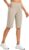baleaf Women’s Bermuda Long Shorts 14″ Knee Length High Waisted Athletic Shorts with Pockets Stretch Soft Loose Casual Summer