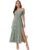 Floerns Women’s Boho Floral Print Off Shoulder Split Long A Line Dress
