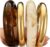 iF YOU Acrylic Gold Bangle Bracelets for Women, Chunky Brown Stackable Bangles Set, Trendy Thick Resin Statement Cuff Bracelet Stack, Fashion Jewelry Gift