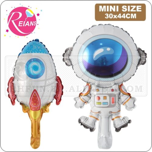 Mini Astronaut Rocket Fire Engine Boys’ Favorite Toy Foil Balloon Birthday and Children’s Day Opening Party Decorative Ball