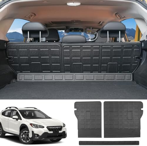 powoq Rear Backrest Mats Compatible with 2018-2023 Subaru Crosstrek/XV Non-Hybrid Model Back Seat Protector Subaru Impreza Hatchback Replacement for Subaru Crosstrek Accessories (Rear Backrest Mat)